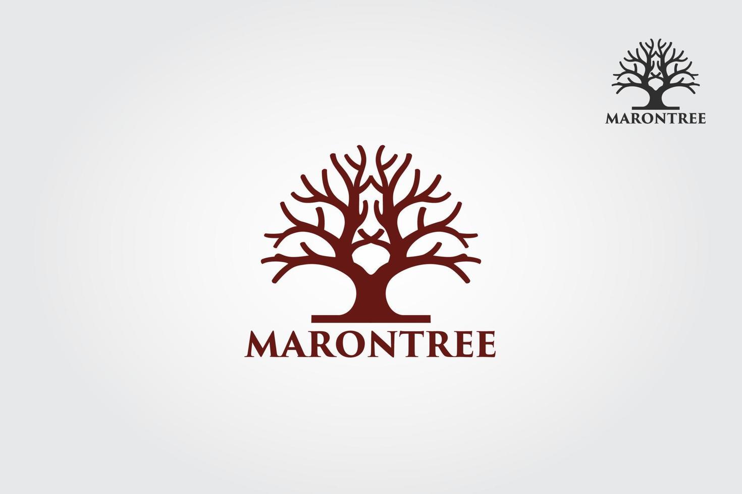 maron albero logo illustrazione. vettore silhouette di un' albero.