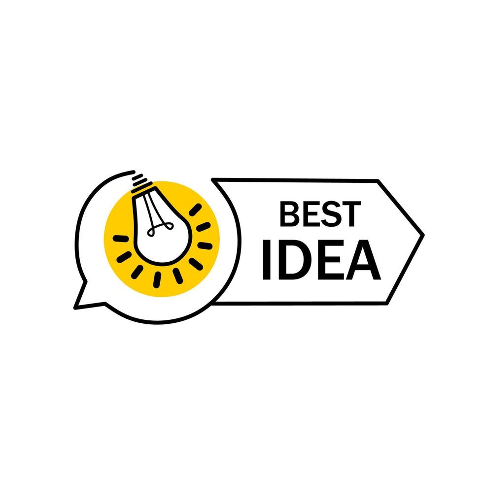 migliore idea creativo leggero lampadina concetto. attività commerciale idea design. vettore illustrazione.