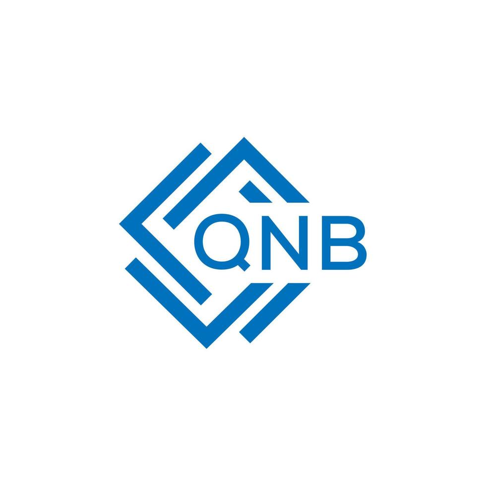 qnb lettera logo design su bianca sfondo. qnb creativo cerchio lettera logo concetto. qnb lettera design. vettore