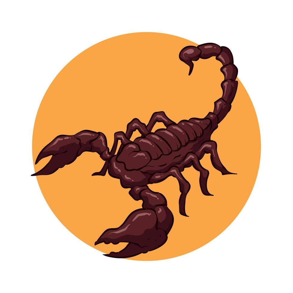 mano disegnato scorpione animale vettore