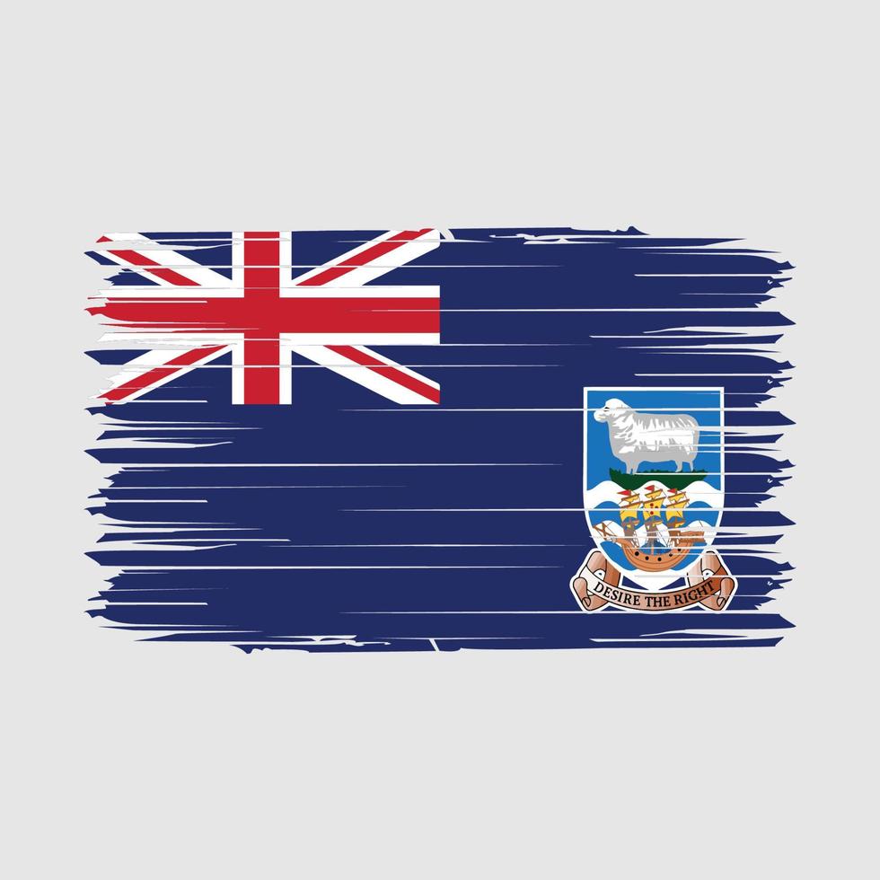 falkland isole bandiera spazzola vettore illustrazione