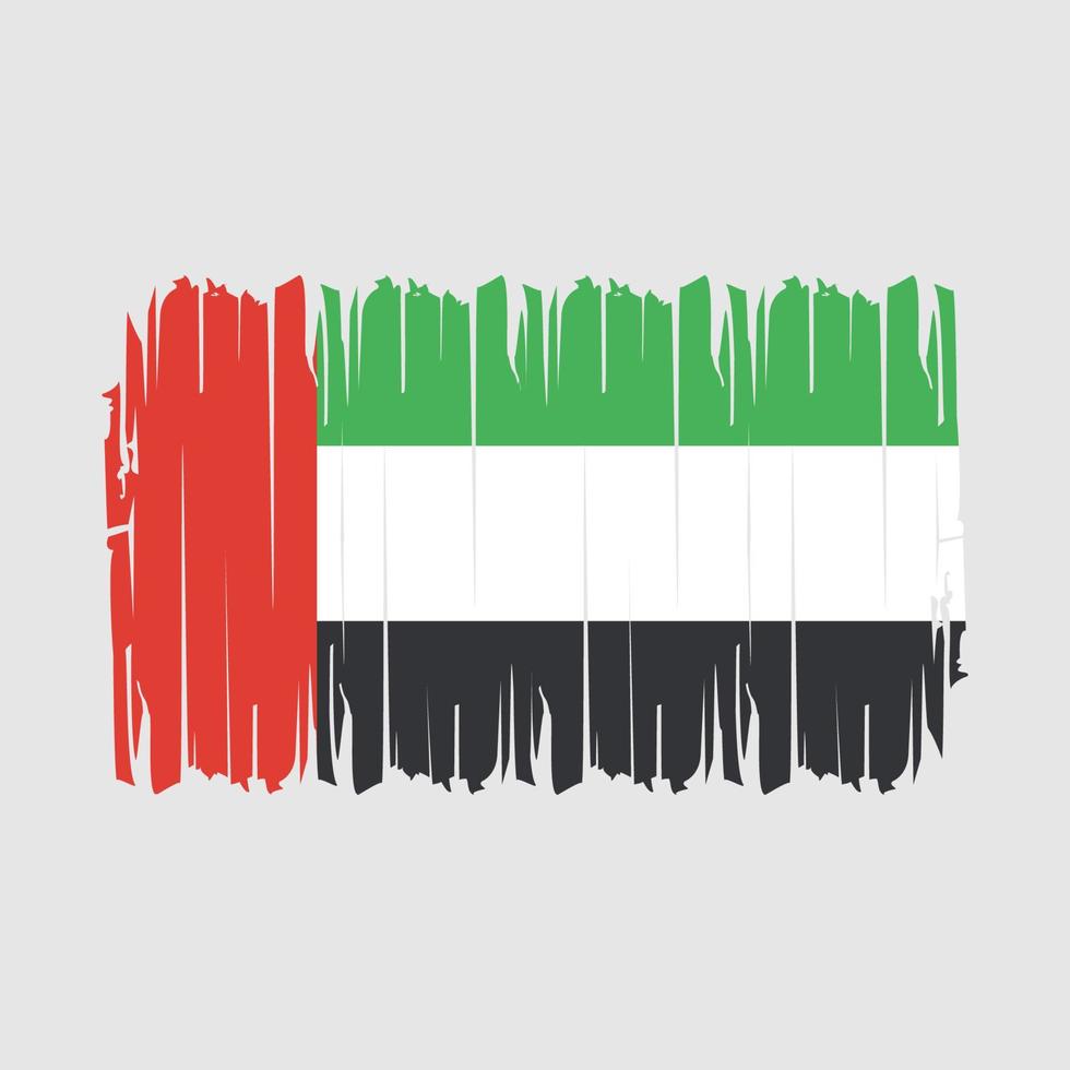 Emirati Arabi Uniti bandiera spazzola vettore