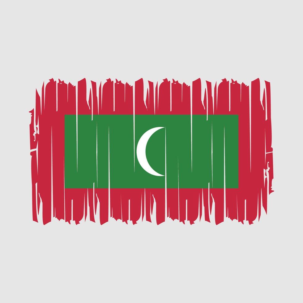 Maldive bandiera spazzola vettore
