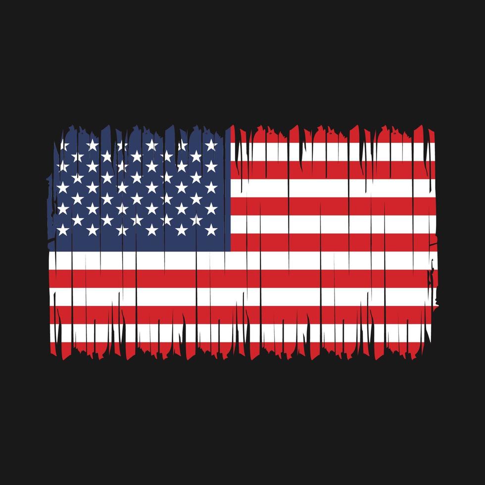 americano bandiera spazzola vettore illustrazione