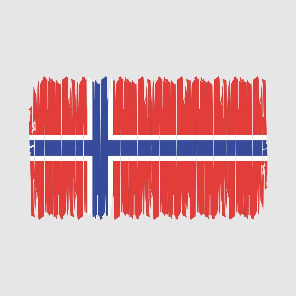 Norvegia bandiera spazzola vettore illustrazione