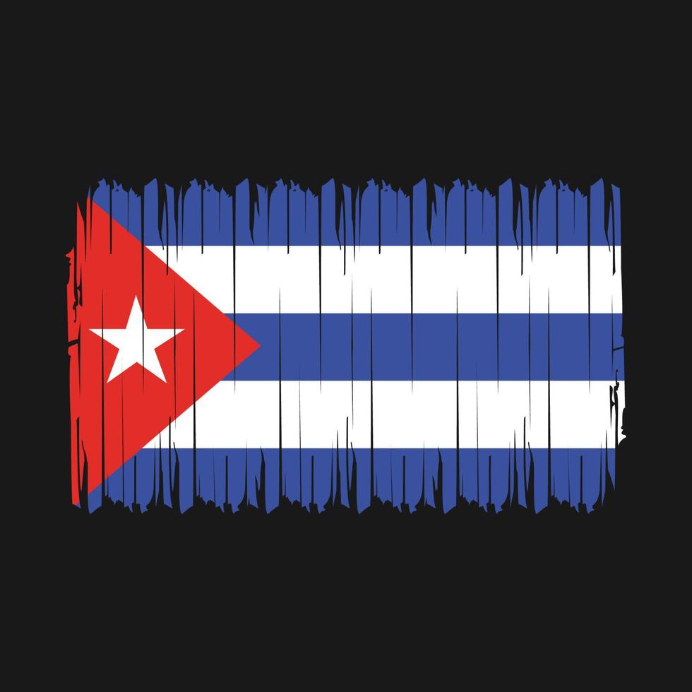 Cuba bandiera spazzola vettore illustrazione