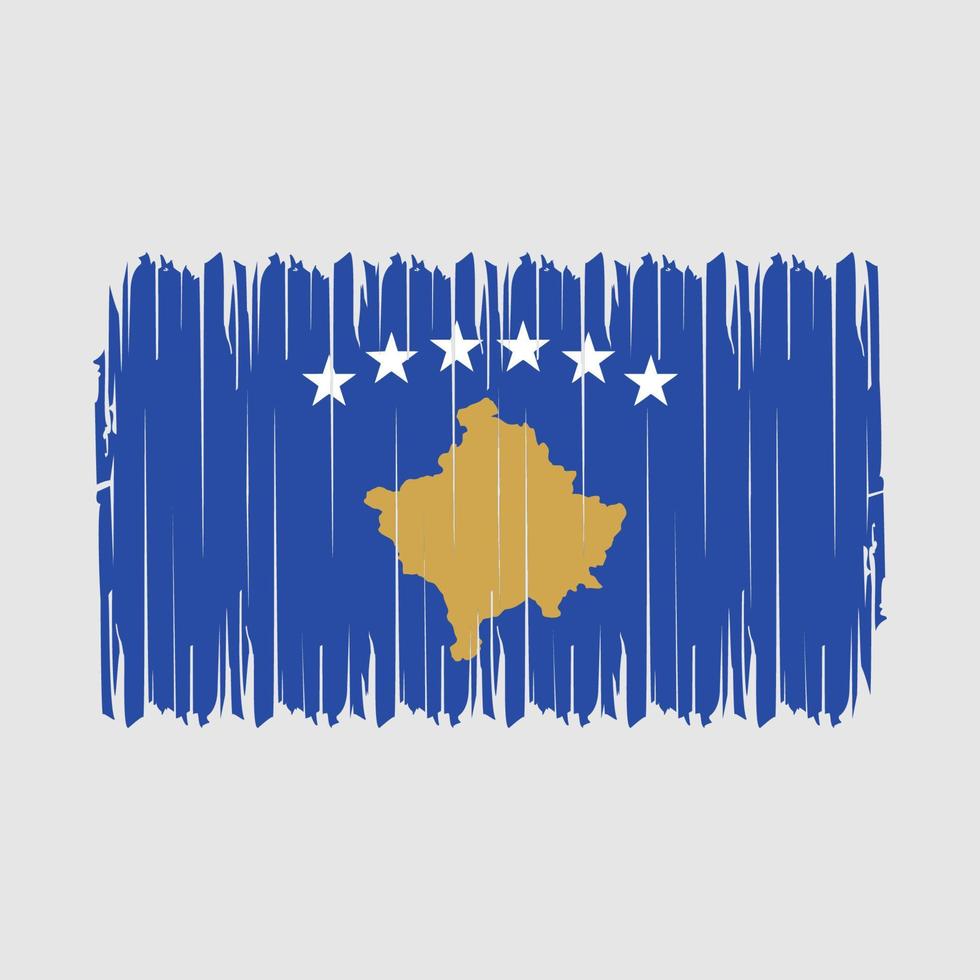 kosovo bandiera spazzola vettore illustrazione