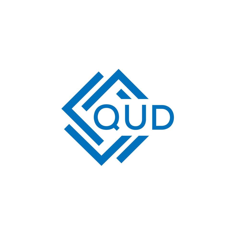 qud lettera logo design su bianca sfondo. qud creativo cerchio lettera logo concetto. qud lettera design. vettore