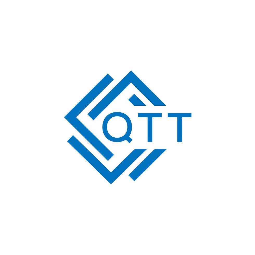 qtt lettera logo design su bianca sfondo. qtt creativo cerchio lettera logo concetto. qtt lettera design. vettore