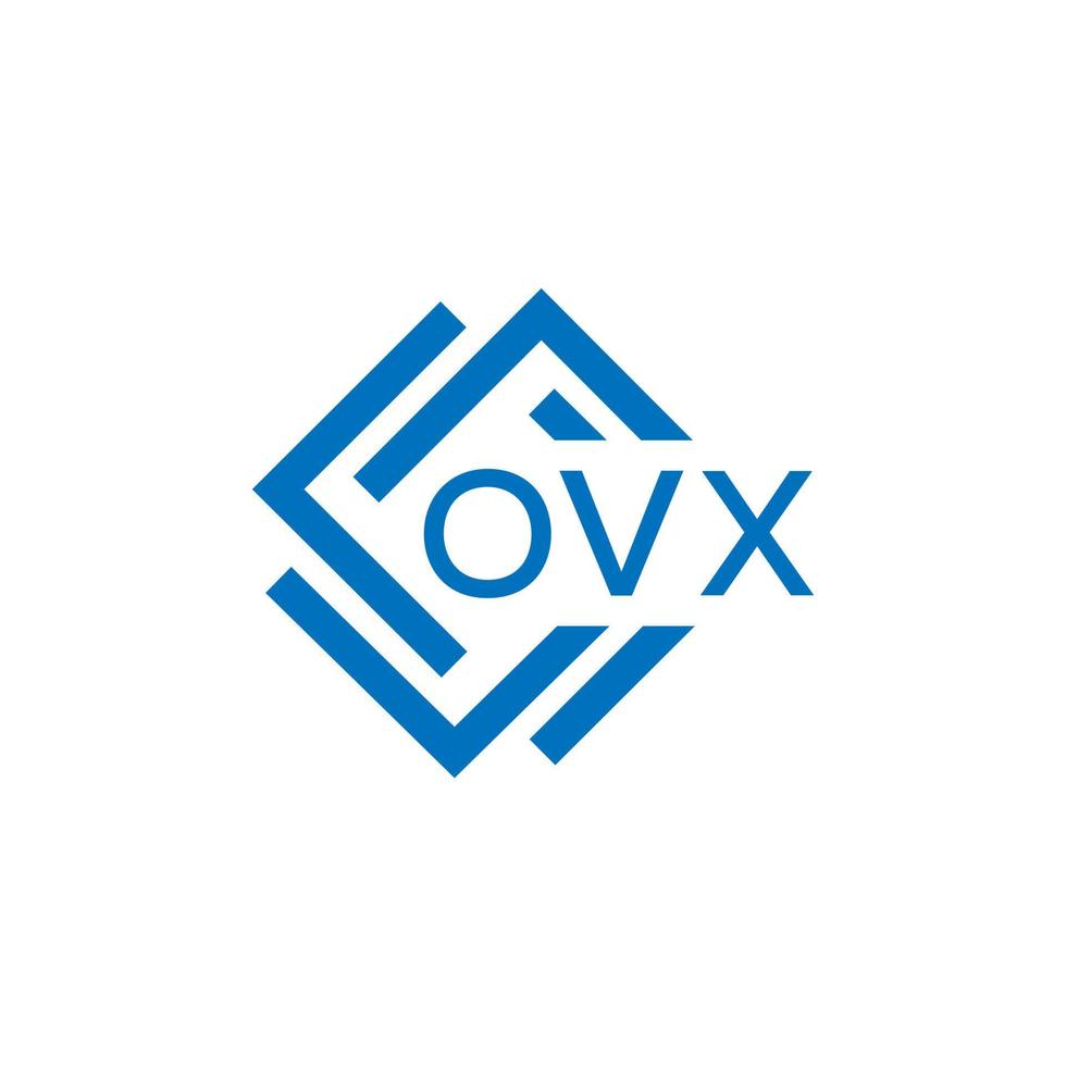 ovx lettera design.ovx lettera logo design su bianca sfondo. ovx creativo cerchio lettera logo concetto. ovx lettera design. vettore