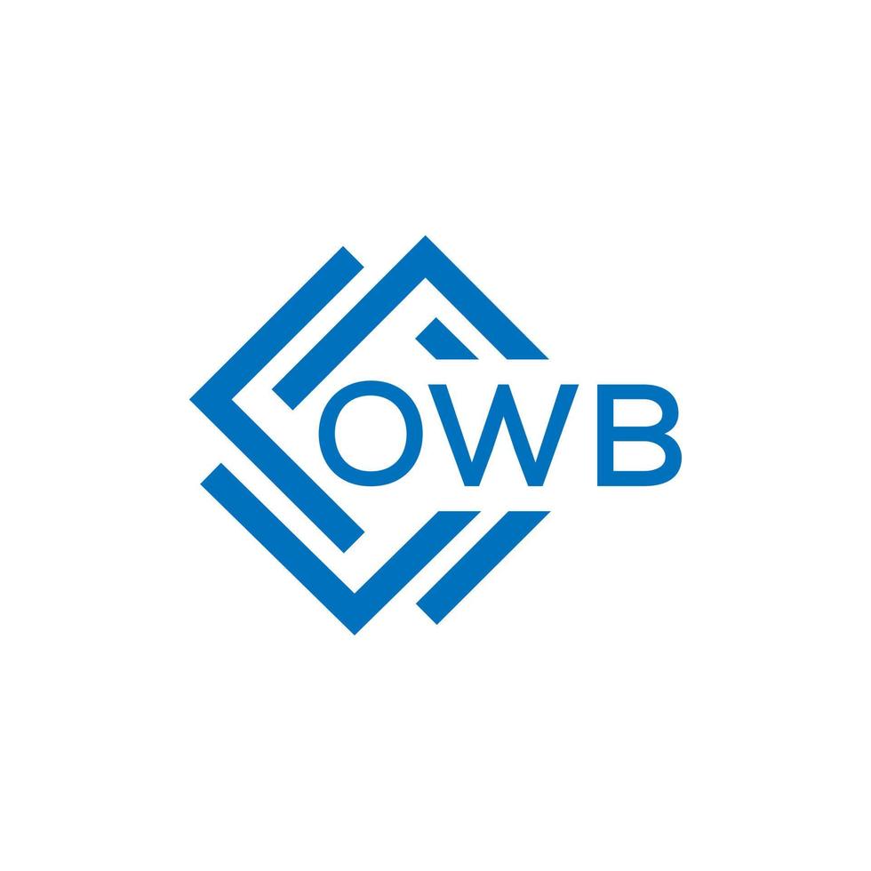 owb lettera logo design su bianca sfondo. owb creativo cerchio lettera logo concetto. owb lettera design. vettore