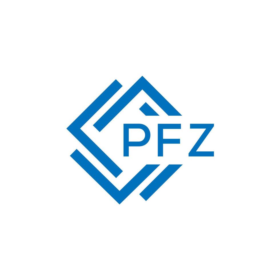 pfz lettera design.pfz lettera logo design su bianca sfondo. pfz creativo cerchio lettera logo concetto. pfz lettera design. vettore