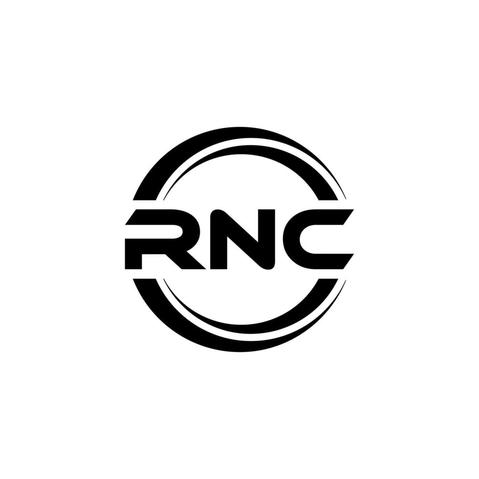 rnc lettera logo design nel illustrazione. vettore logo, calligrafia disegni per logo, manifesto, invito, eccetera.