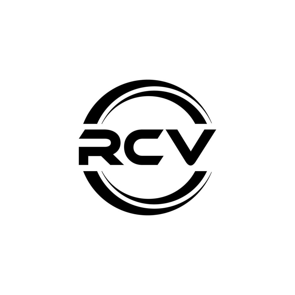 rcv lettera logo design nel illustrazione. vettore logo, calligrafia disegni per logo, manifesto, invito, eccetera.