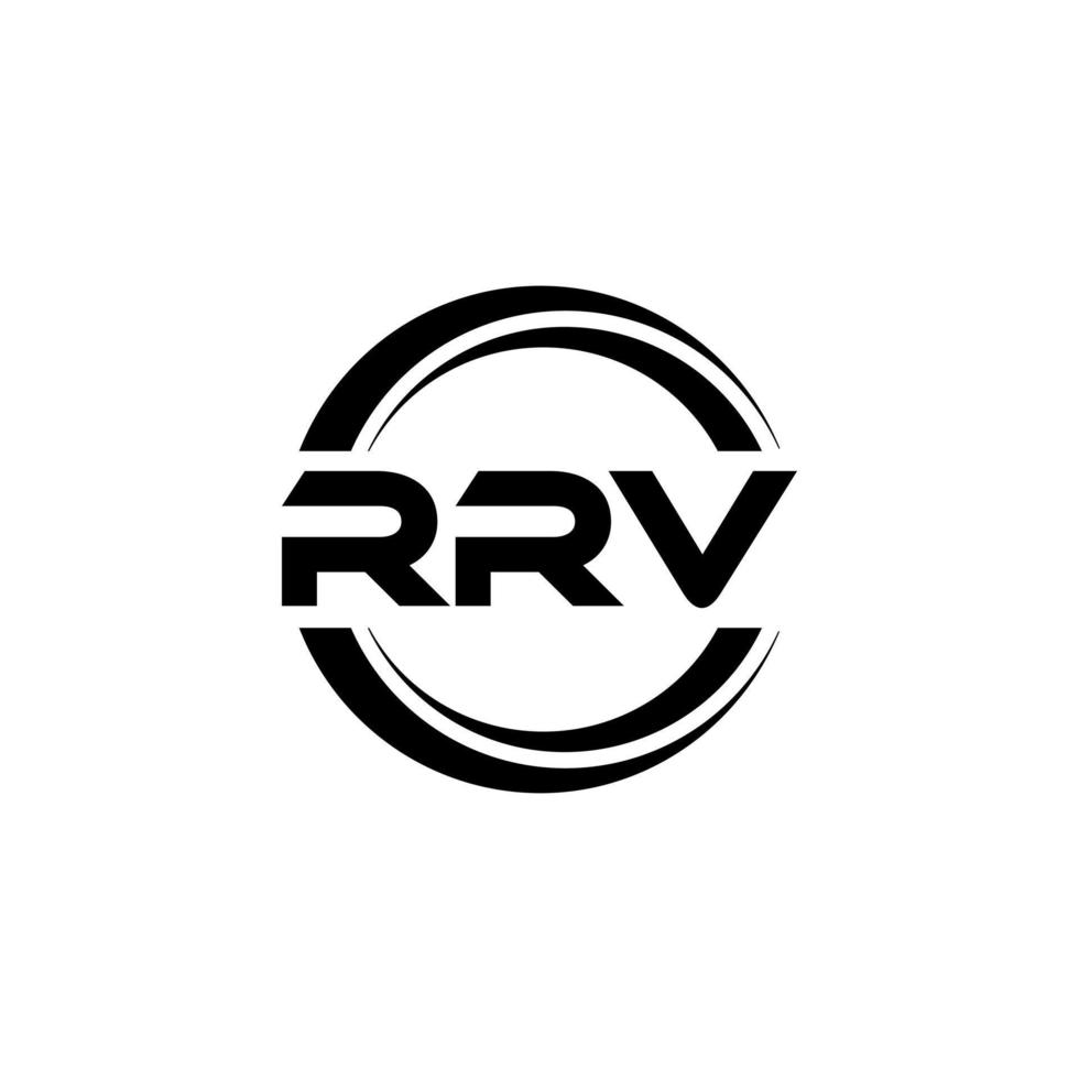 rrv lettera logo design nel illustrazione. vettore logo, calligrafia disegni per logo, manifesto, invito, eccetera.