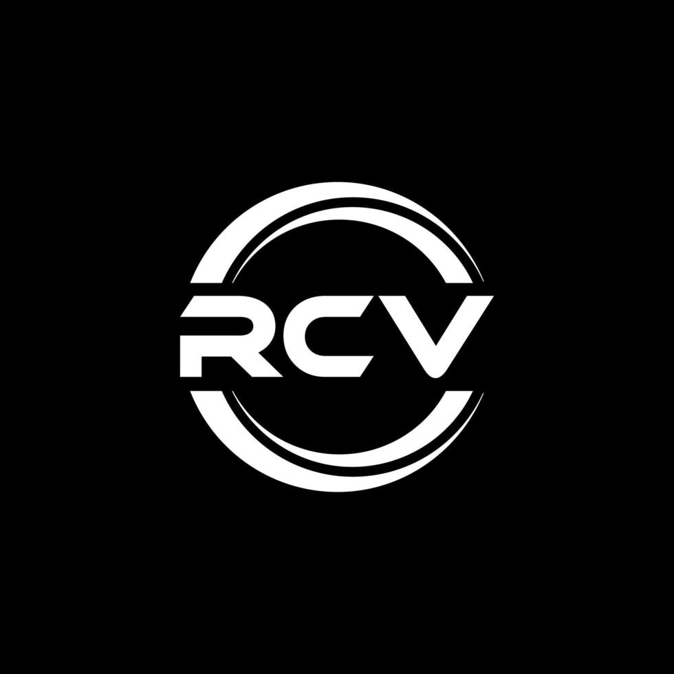 rcv lettera logo design nel illustrazione. vettore logo, calligrafia disegni per logo, manifesto, invito, eccetera.