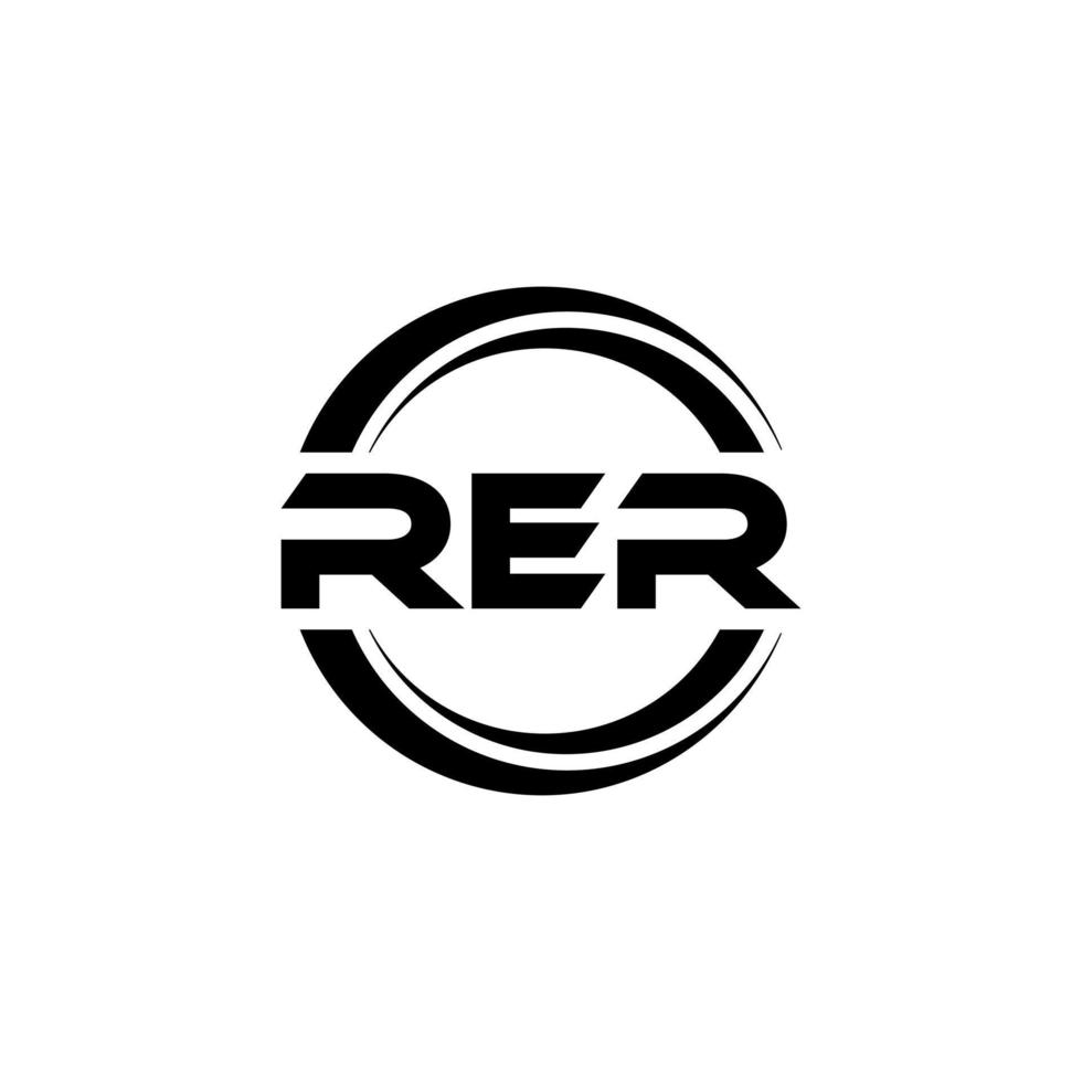 rer lettera logo design nel illustrazione. vettore logo, calligrafia disegni per logo, manifesto, invito, eccetera.