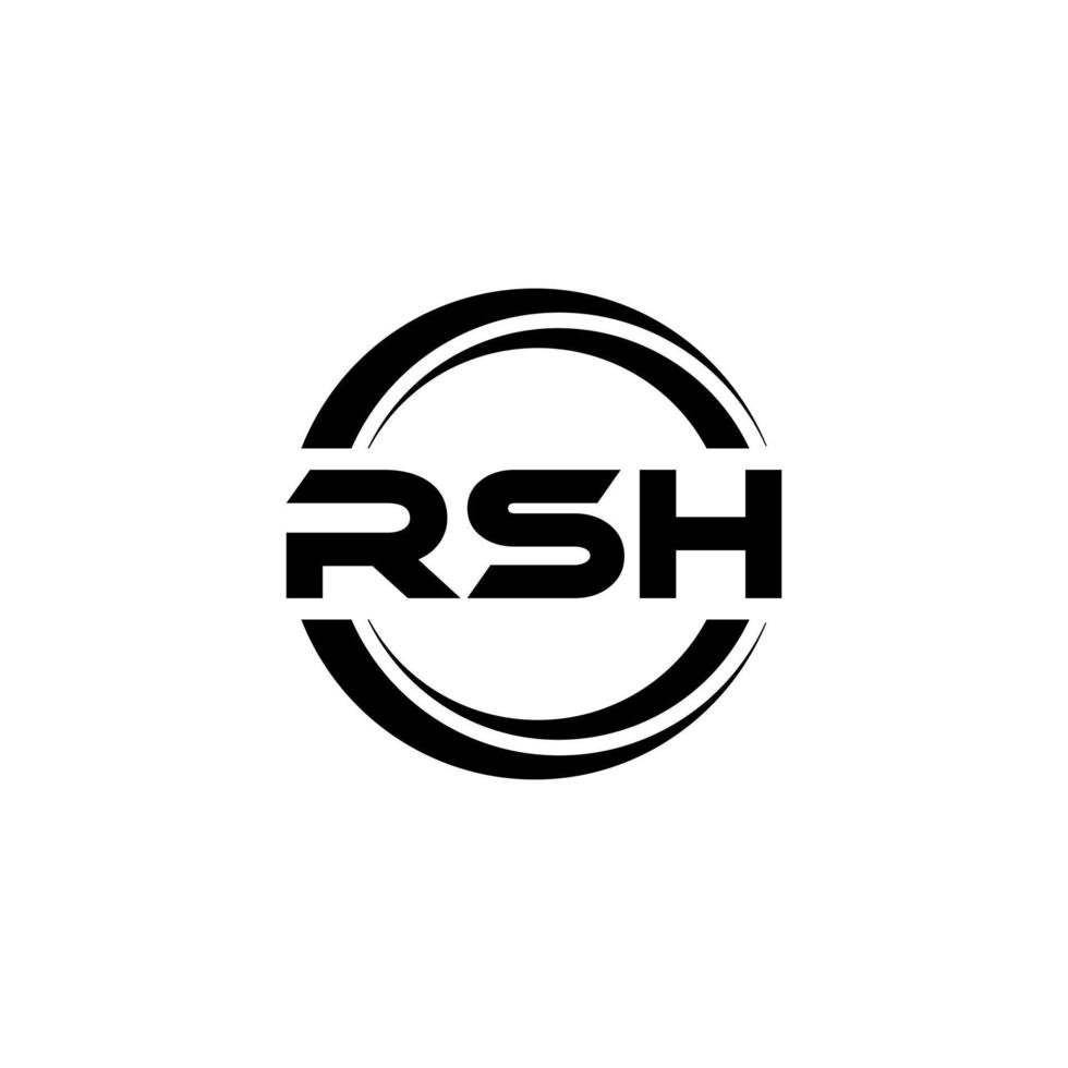 rsh lettera logo design nel illustrazione. vettore logo, calligrafia disegni per logo, manifesto, invito, eccetera.