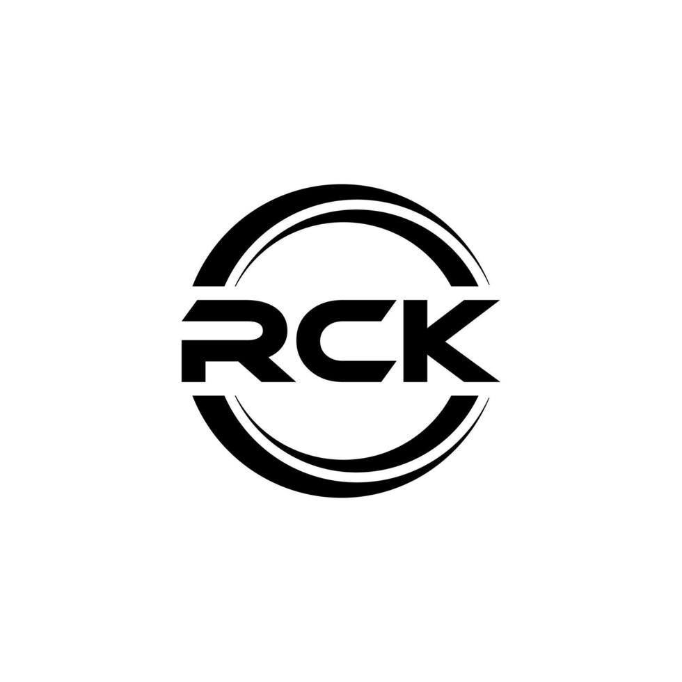 rck lettera logo design nel illustrazione. vettore logo, calligrafia disegni per logo, manifesto, invito, eccetera.