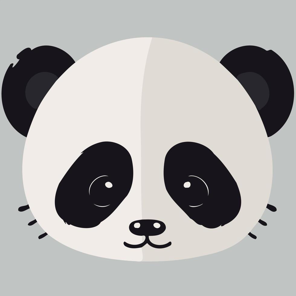 Comune panda orso mammifero animale viso vettore