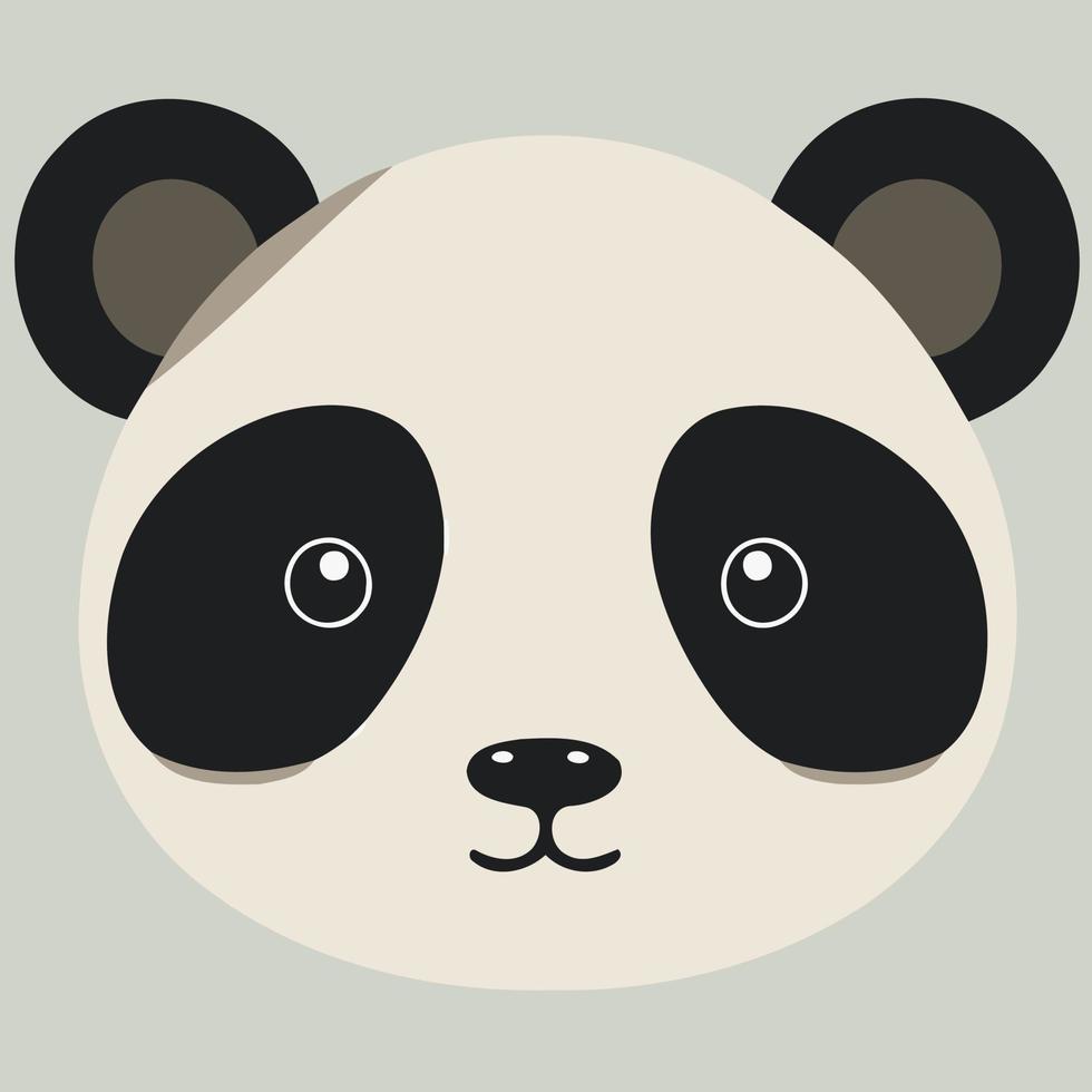 Comune panda orso mammifero animale viso vettore