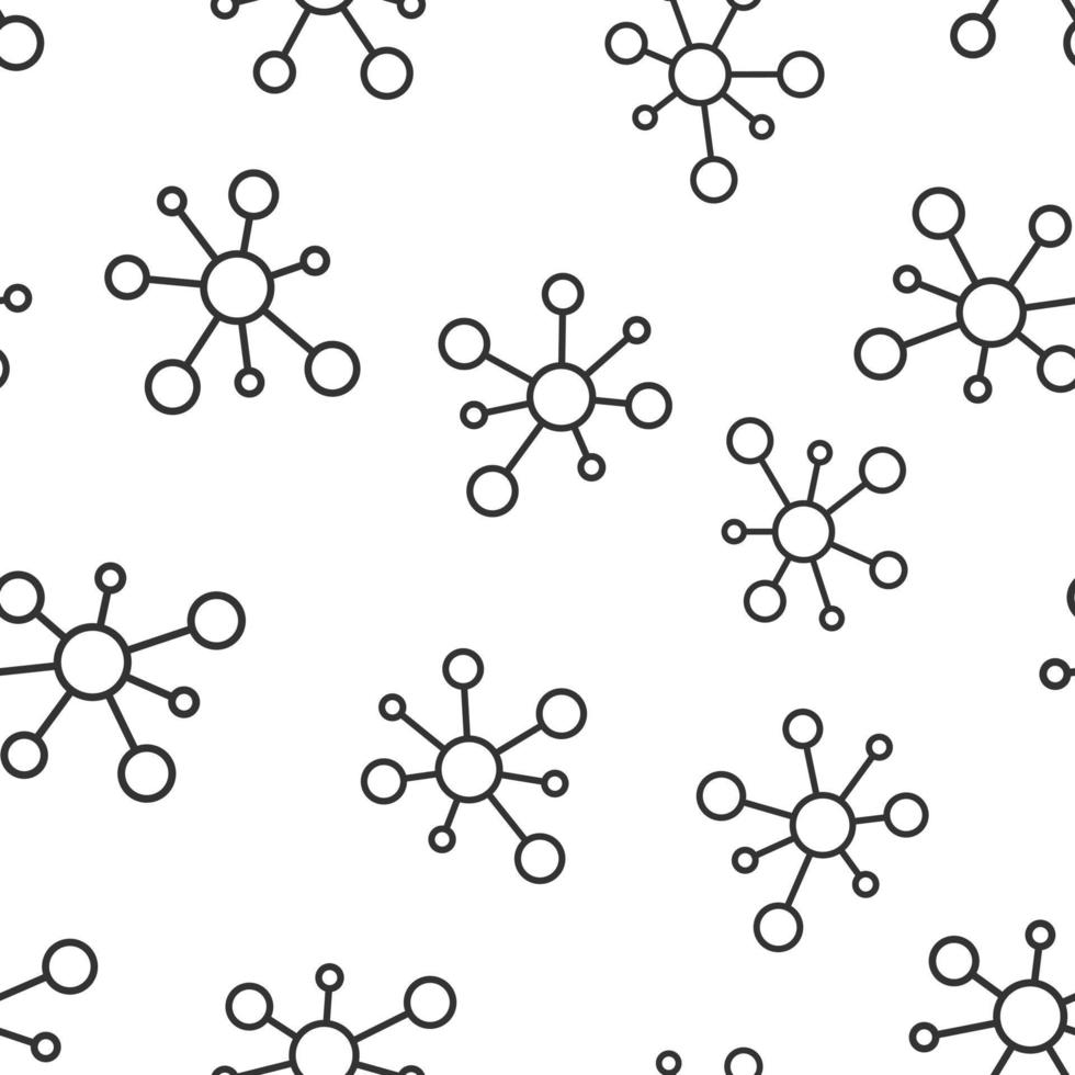 centro Rete connessione cartello icona senza soluzione di continuità modello sfondo. dna molecola vettore illustrazione su bianca isolato sfondo. atomo attività commerciale concetto.