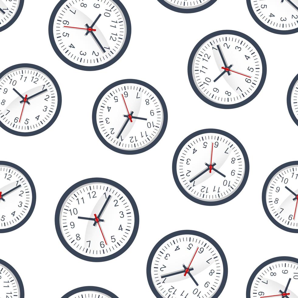 orologio cartello icona senza soluzione di continuità modello sfondo. tempo gestione vettore illustrazione su bianca isolato sfondo. Timer attività commerciale concetto.