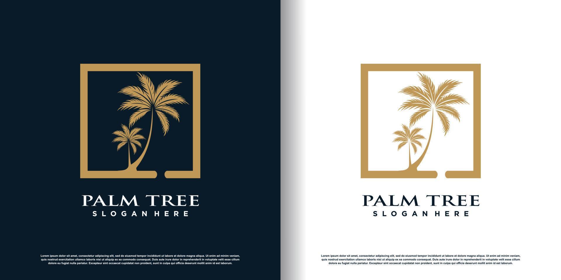 palma logo design con creativo unico concetto premio vettore