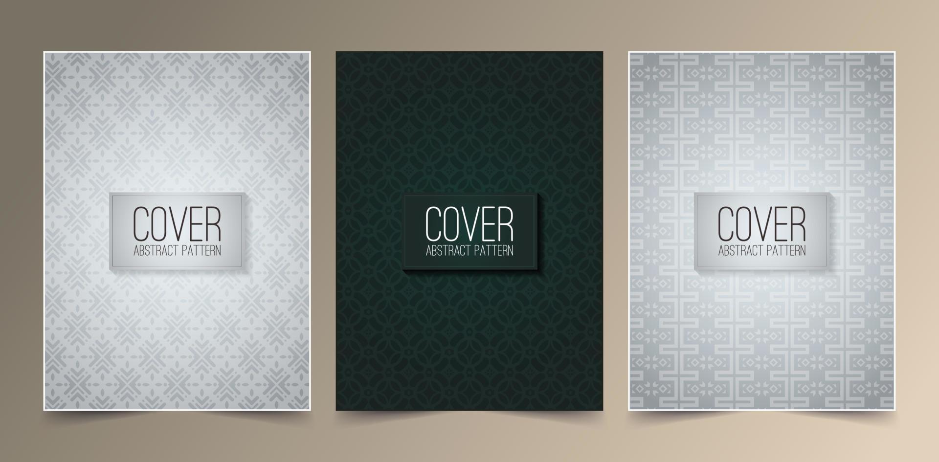 set di copertine con motivi geometrici vintage vettore