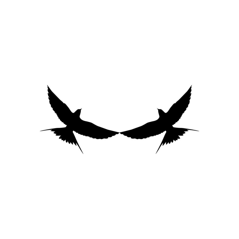 volante paio di il ingoiare uccello silhouette per logo, pittogramma, sito web. arte illustrazione o grafico design elemento. vettore illustrazione