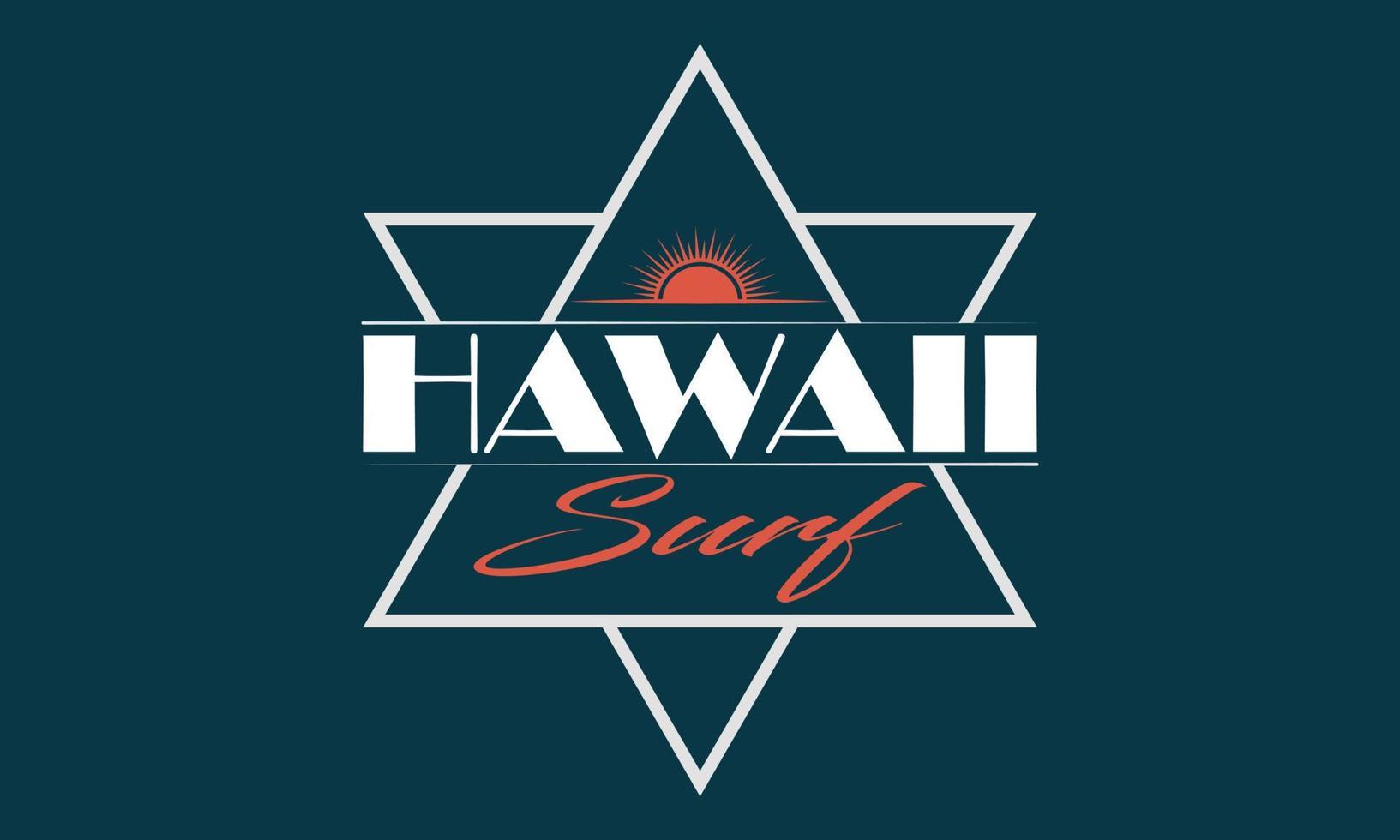 Hawaii Surf tipografia maglietta design. fare surf motivazionale tipografia maglietta creativo bambini, vettore