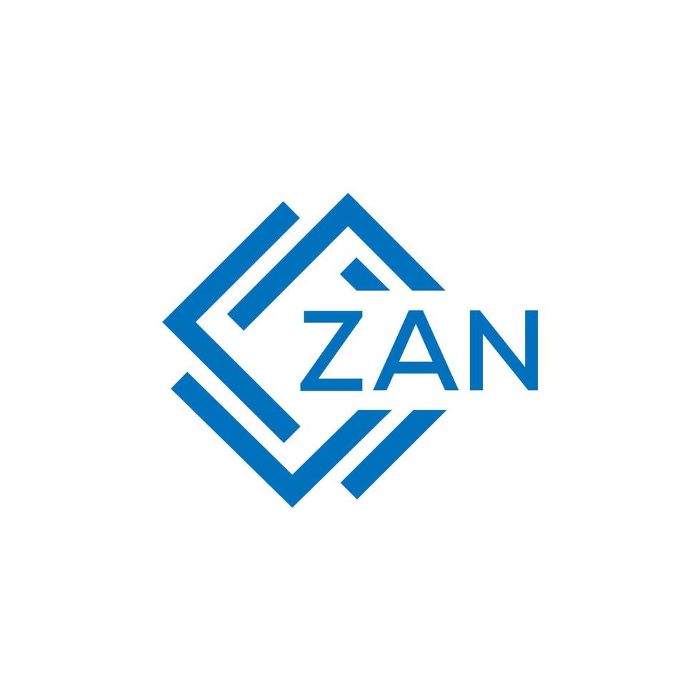 zan tecnologia lettera logo design su bianca sfondo. zan creativo iniziali tecnologia lettera logo concetto. zan tecnologia lettera design. vettore