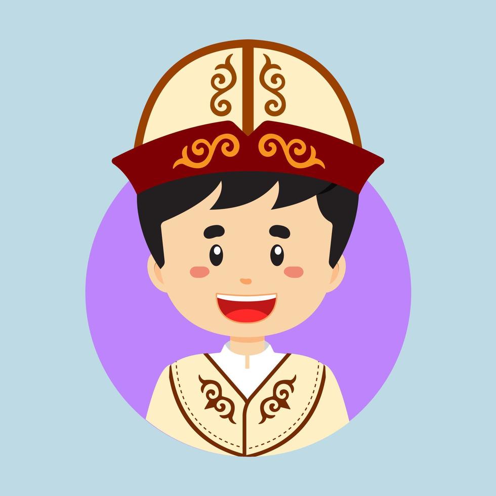 avatar di un' Kyrgyzstan personaggio vettore