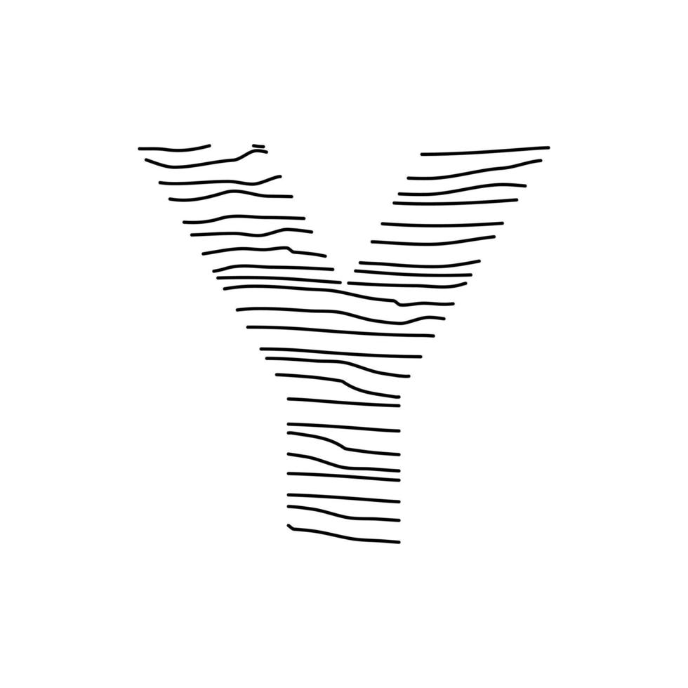 iniziale y astratto linea logo vettore