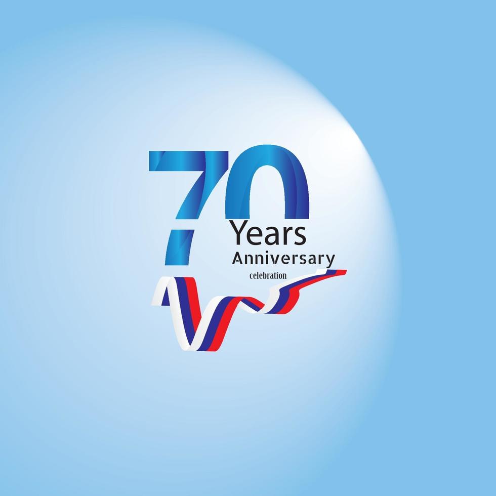 anni di carta di invito anniversario o emblema - celebrazione modello di progettazione, anniversario elementi di design moderno sfondo blu illustrazione vettoriale