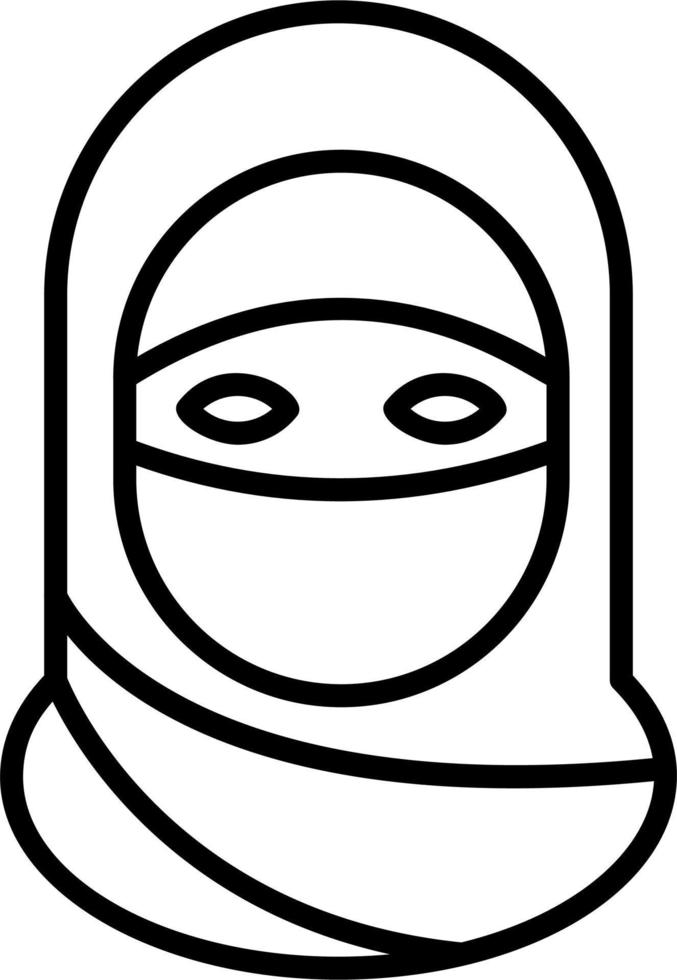 niqab vettore icona