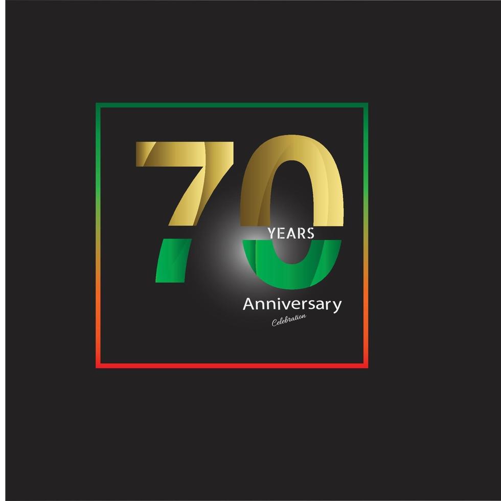 anni d'oro anniversario celebrazione logo, isolato su sfondo nero vettore