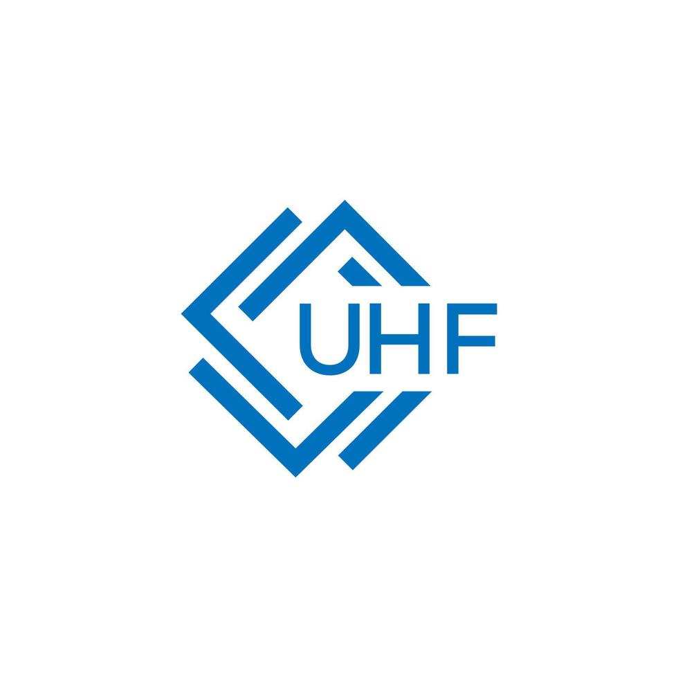 uhf tecnologia lettera logo design su bianca sfondo. uhf creativo iniziali tecnologia lettera logo concetto. uhf tecnologia lettera design. vettore