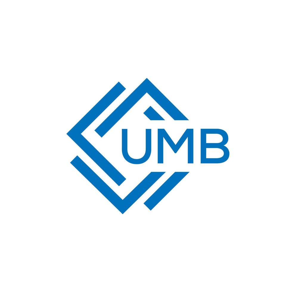 umb tecnologia lettera logo design su bianca sfondo. umb creativo iniziali tecnologia lettera logo concetto. umb tecnologia lettera design. vettore