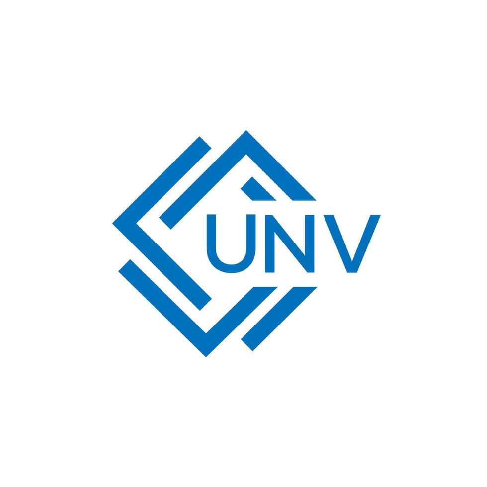 unv tecnologia lettera logo design su bianca sfondo. unv creativo iniziali tecnologia lettera logo concetto. unv tecnologia lettera design. vettore