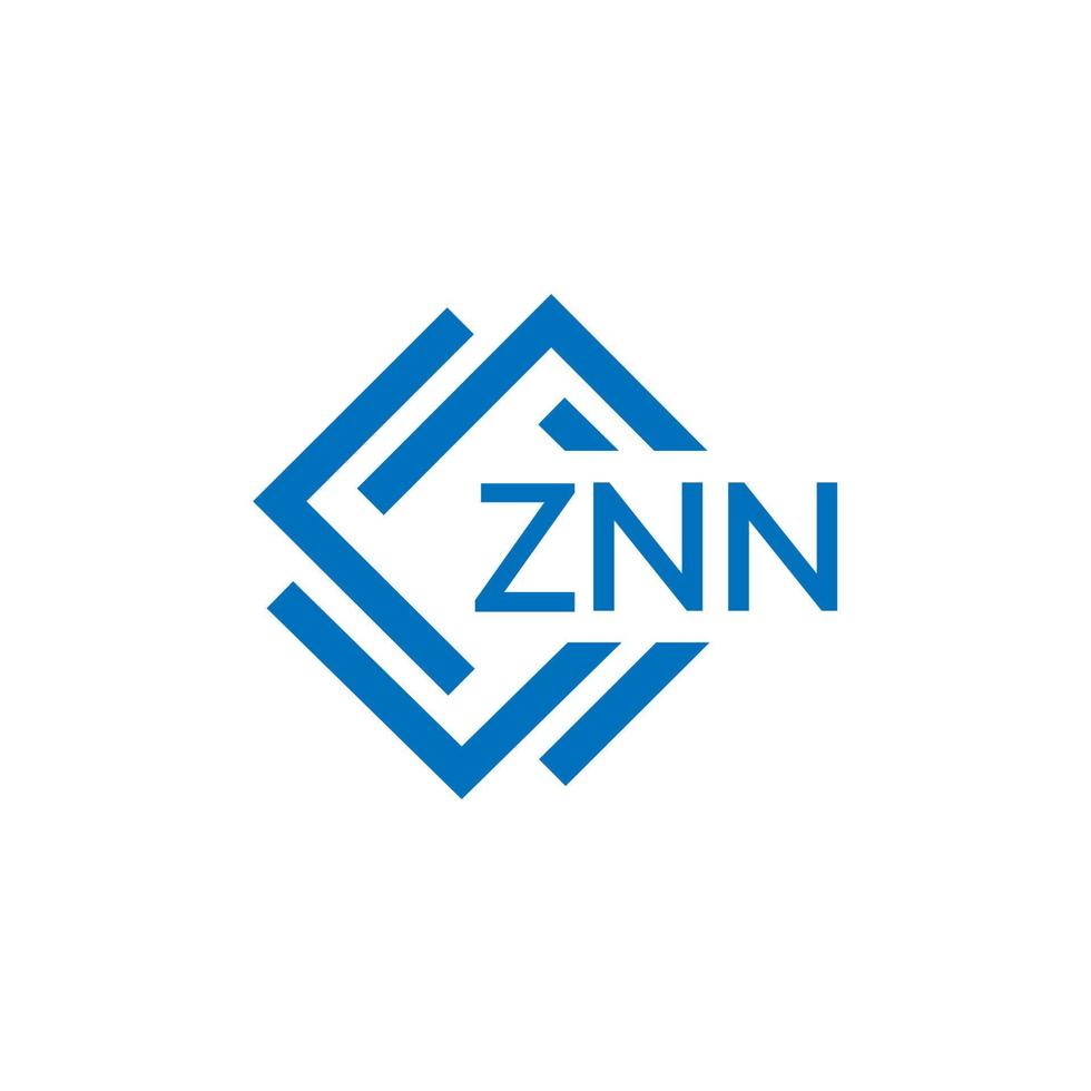 znn tecnologia lettera logo design su bianca sfondo. znn creativo iniziali tecnologia lettera logo concetto. znn tecnologia lettera design. vettore