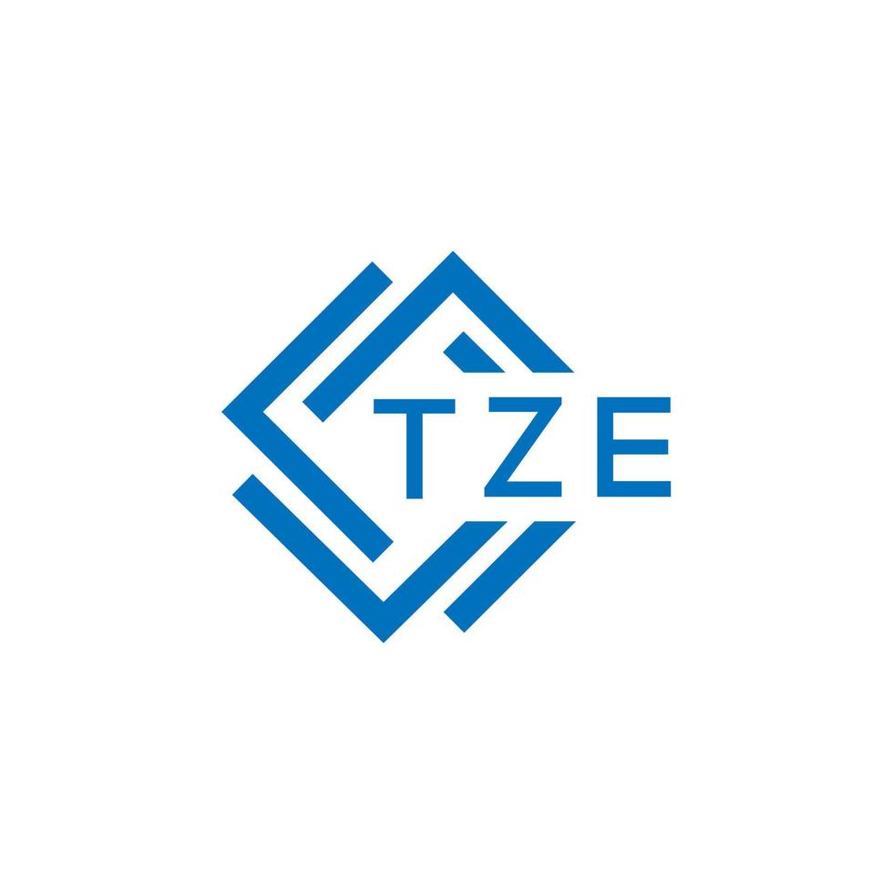 tze tecnologia lettera logo design su bianca sfondo. tze creativo iniziali tecnologia lettera logo concetto. tze tecnologia lettera design. vettore