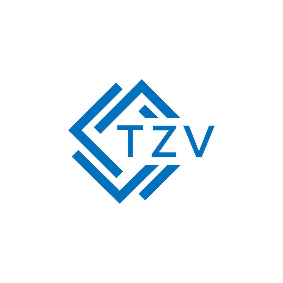 tzv tecnologia lettera logo design su bianca sfondo. tzv creativo iniziali tecnologia lettera logo concetto. tzv tecnologia lettera design. vettore