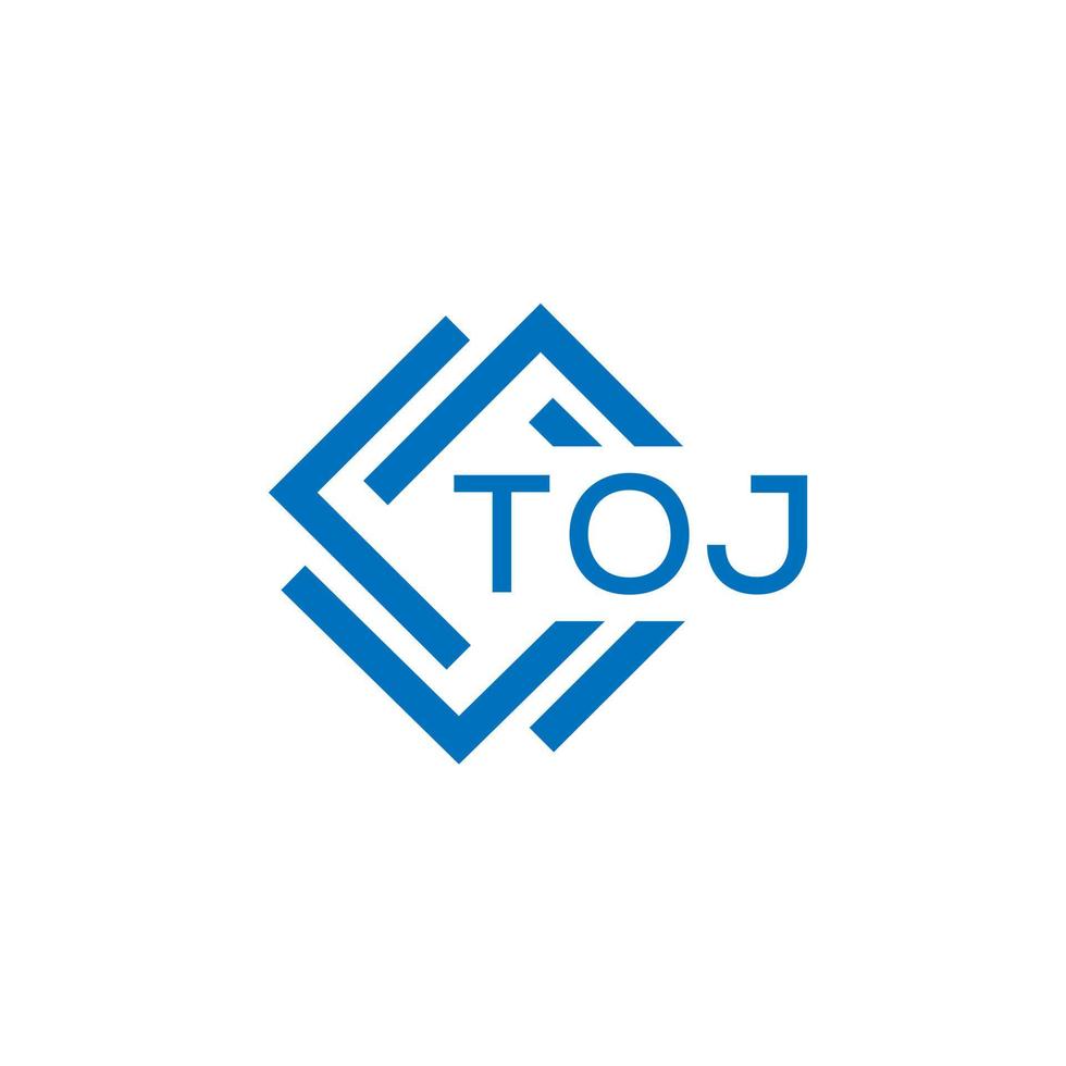 toj tecnologia lettera logo design su bianca sfondo. toj creativo iniziali tecnologia lettera logo concetto. toj tecnologia lettera design. vettore