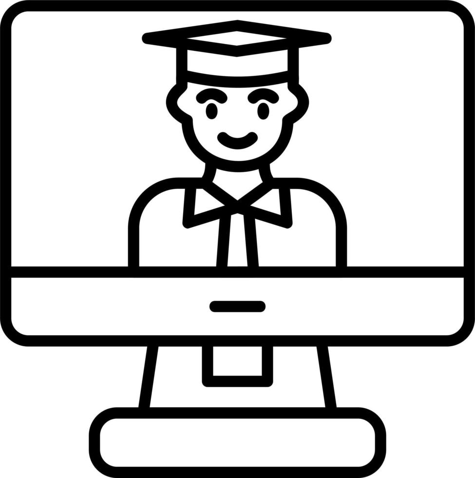 icona del vettore di apprendimento online