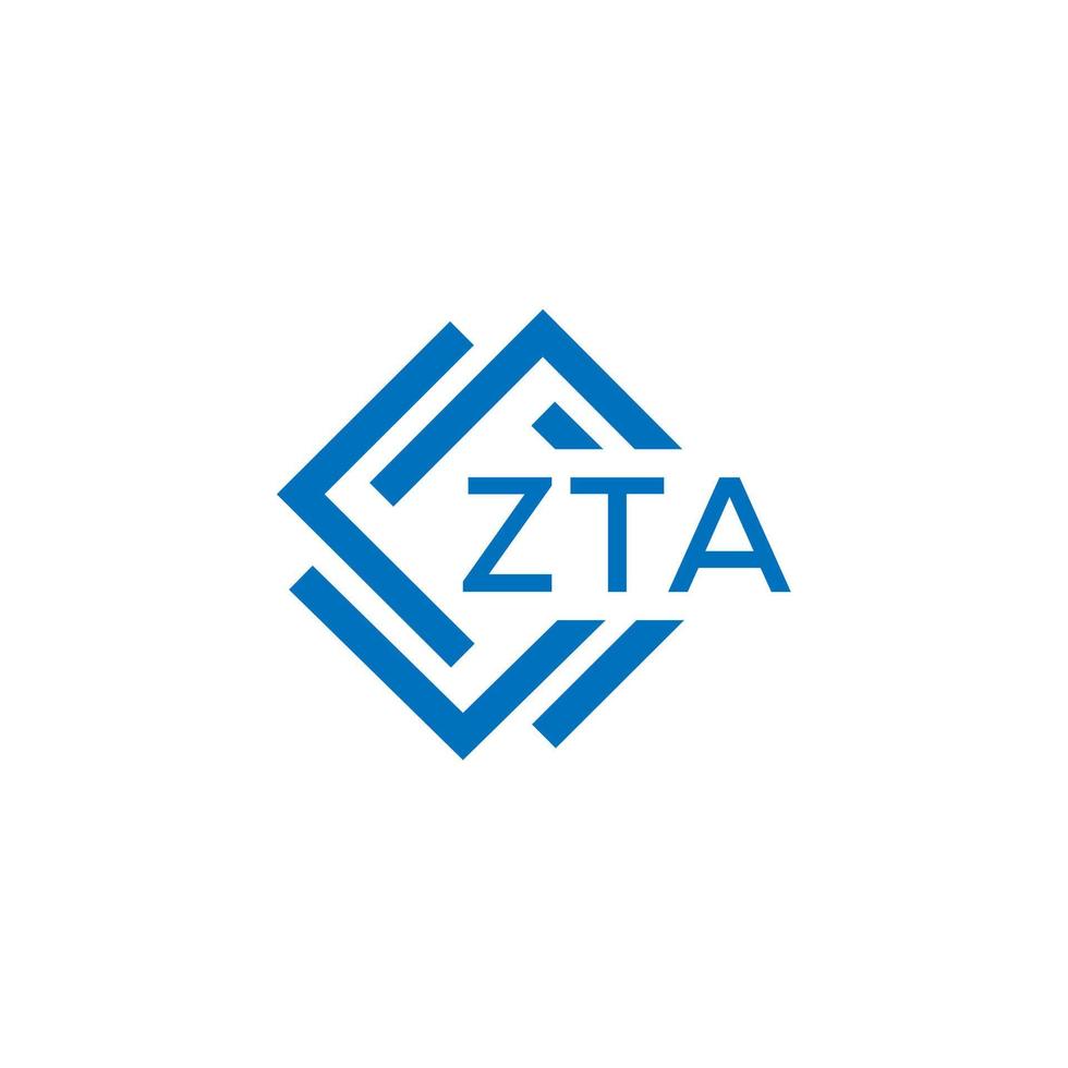 zta tecnologia lettera logo design su bianca sfondo. zta creativo iniziali tecnologia lettera logo concetto. zta tecnologia lettera design. vettore