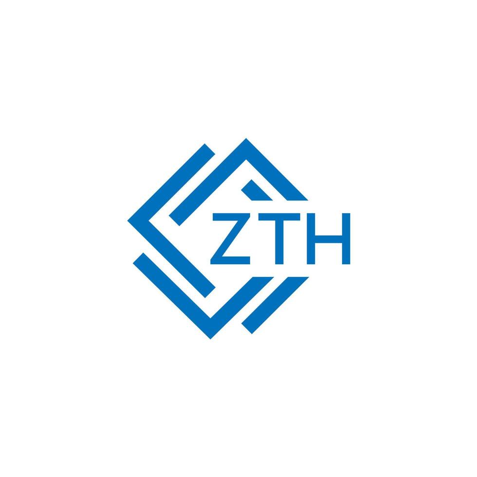 zth tecnologia lettera logo design su bianca sfondo. zth creativo iniziali tecnologia lettera logo concetto. zth tecnologia lettera design. vettore