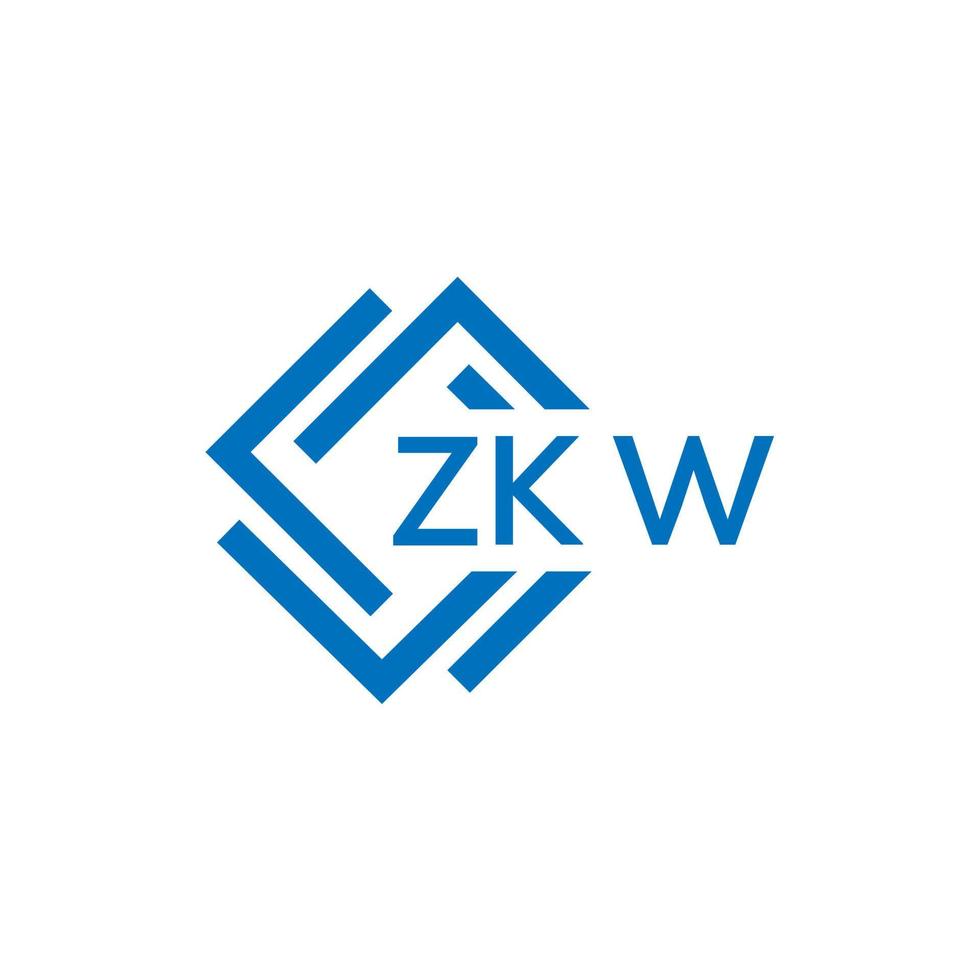 zkw tecnologia lettera logo design su bianca sfondo. zkw creativo iniziali tecnologia lettera logo concetto. zkw tecnologia lettera design. vettore