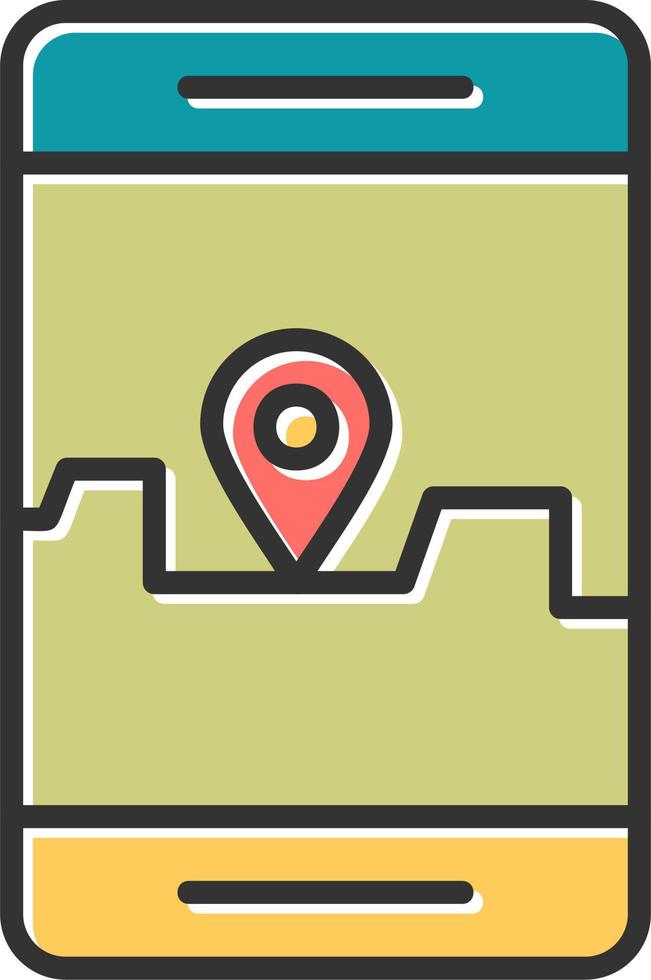 smartphone GPS vettore icona
