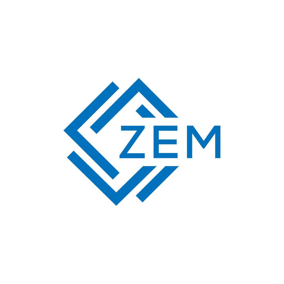 zem tecnologia lettera logo design su bianca sfondo. zem creativo iniziali tecnologia lettera logo concetto. zem tecnologia lettera design. vettore
